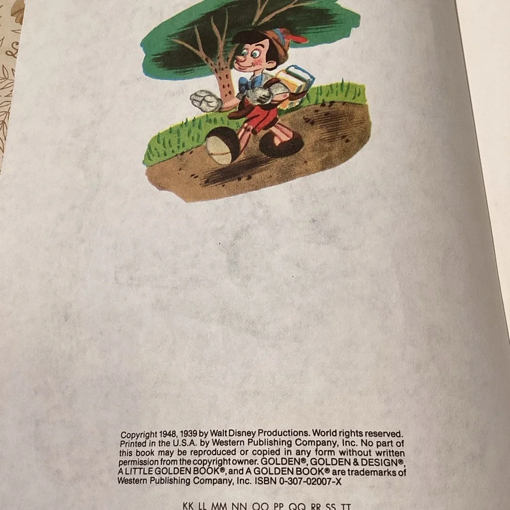 Vintage A Little Golden Book Pinocchio